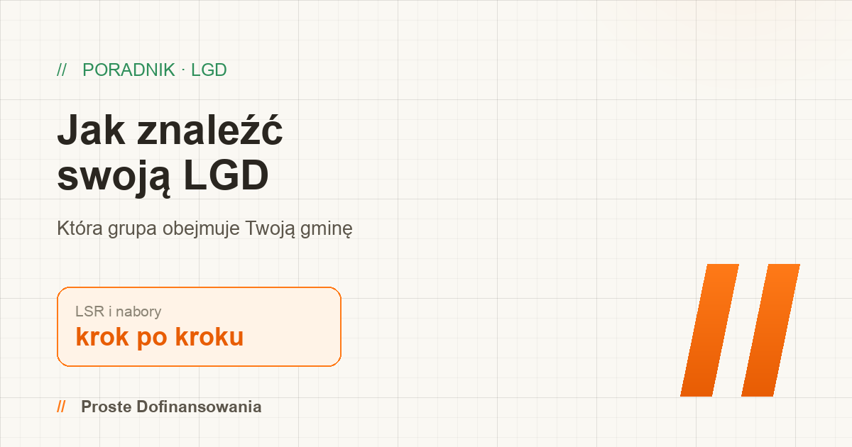 LGD — jak znaleźć grupę, która obejmuje Twoją gminę