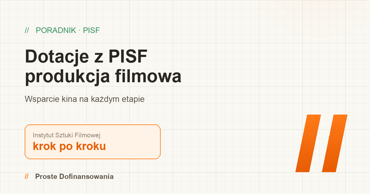 Dotacje z PISF 2026 — dofinansowanie produkcji filmowej krok po kroku